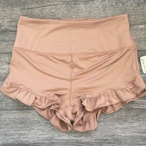 FP Movement Free People Plie All Day NWT Ruffle Athletic Shorts Size Medium